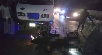 Micro se lleva a motociclista
