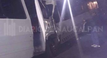Chocan de frente dos «micros» en Loma Colorada, Naucalpan